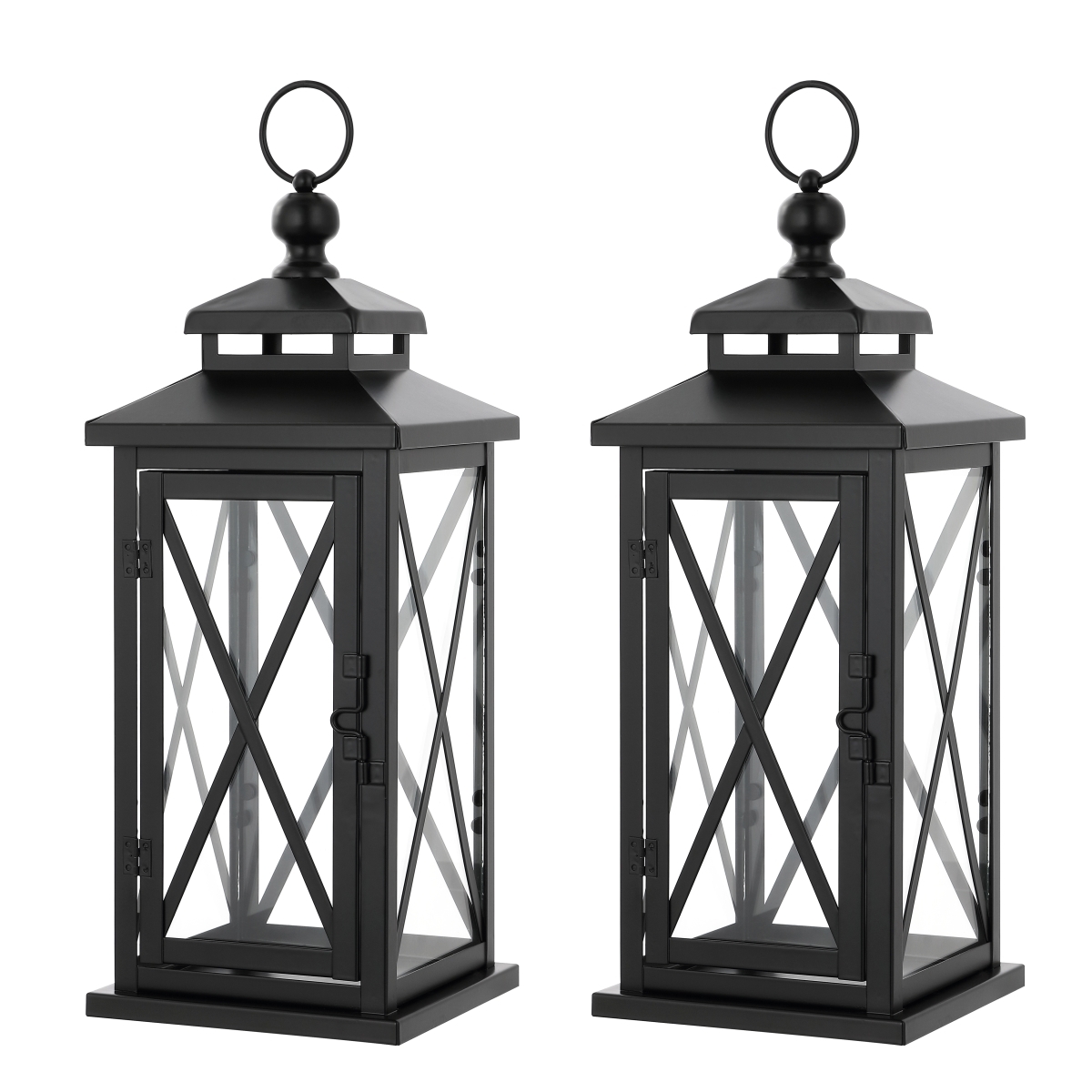Lirio 20.5" Outdoor Lantern - Black - Safavieh - Image 4
