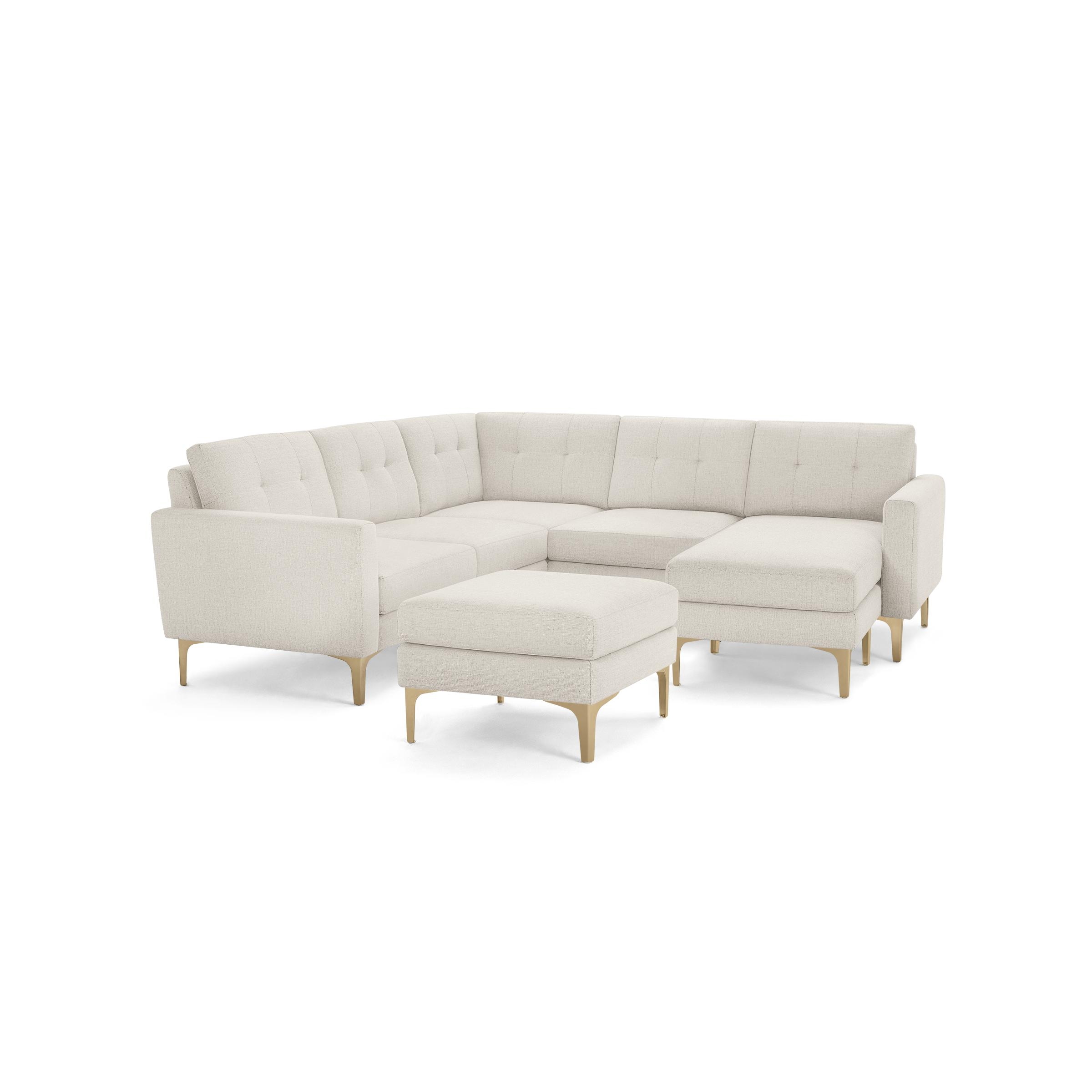 Burrow Nomad 5-Seat Corner Sectional Sofa with Chaise, Ottoman - Image 0
