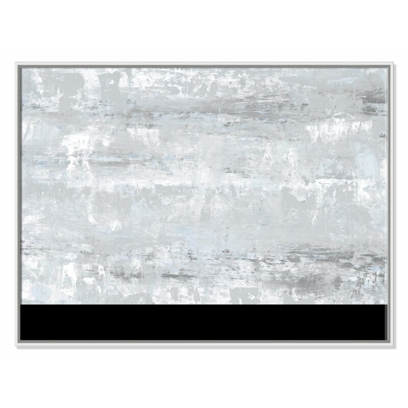 Casa Fine Arts 'Desert Winds - Light Blue' Floater Frame Painting Print on Canvas Size: 30" H x 40" W x 2" D - Image 0