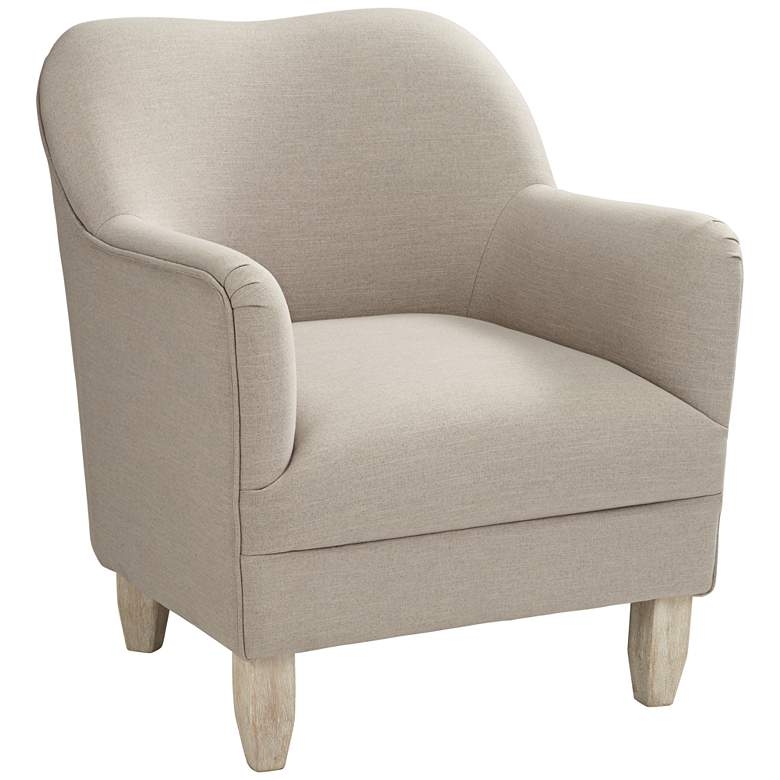 Mallow Beige Linen Accent Chair - Image 0