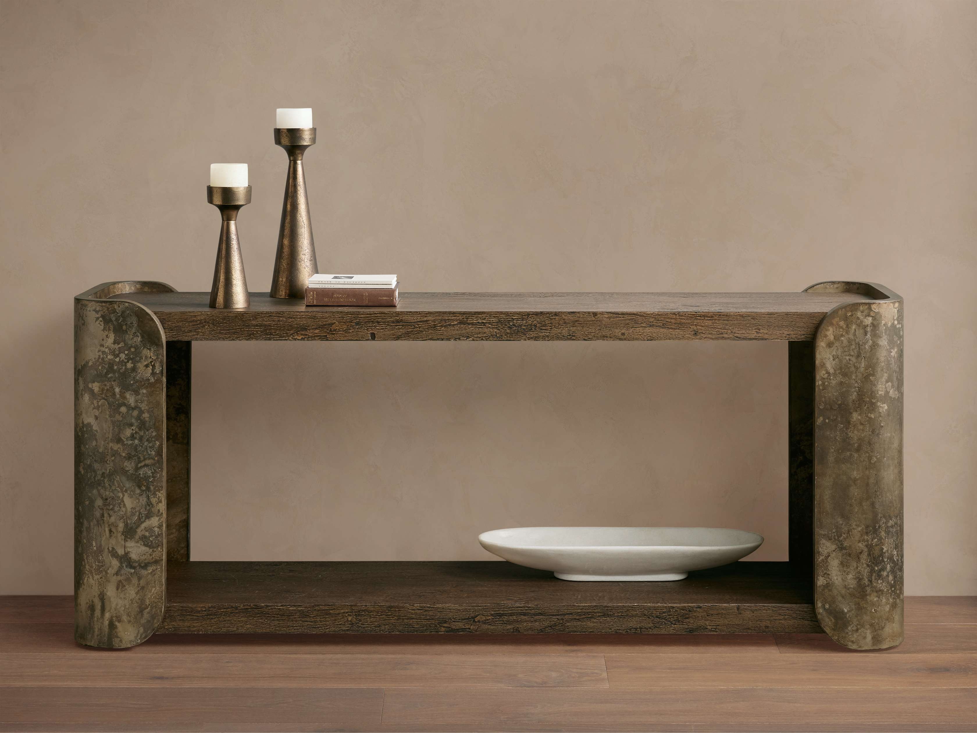 Alvaro Console Table in Metal Brown - Image 0