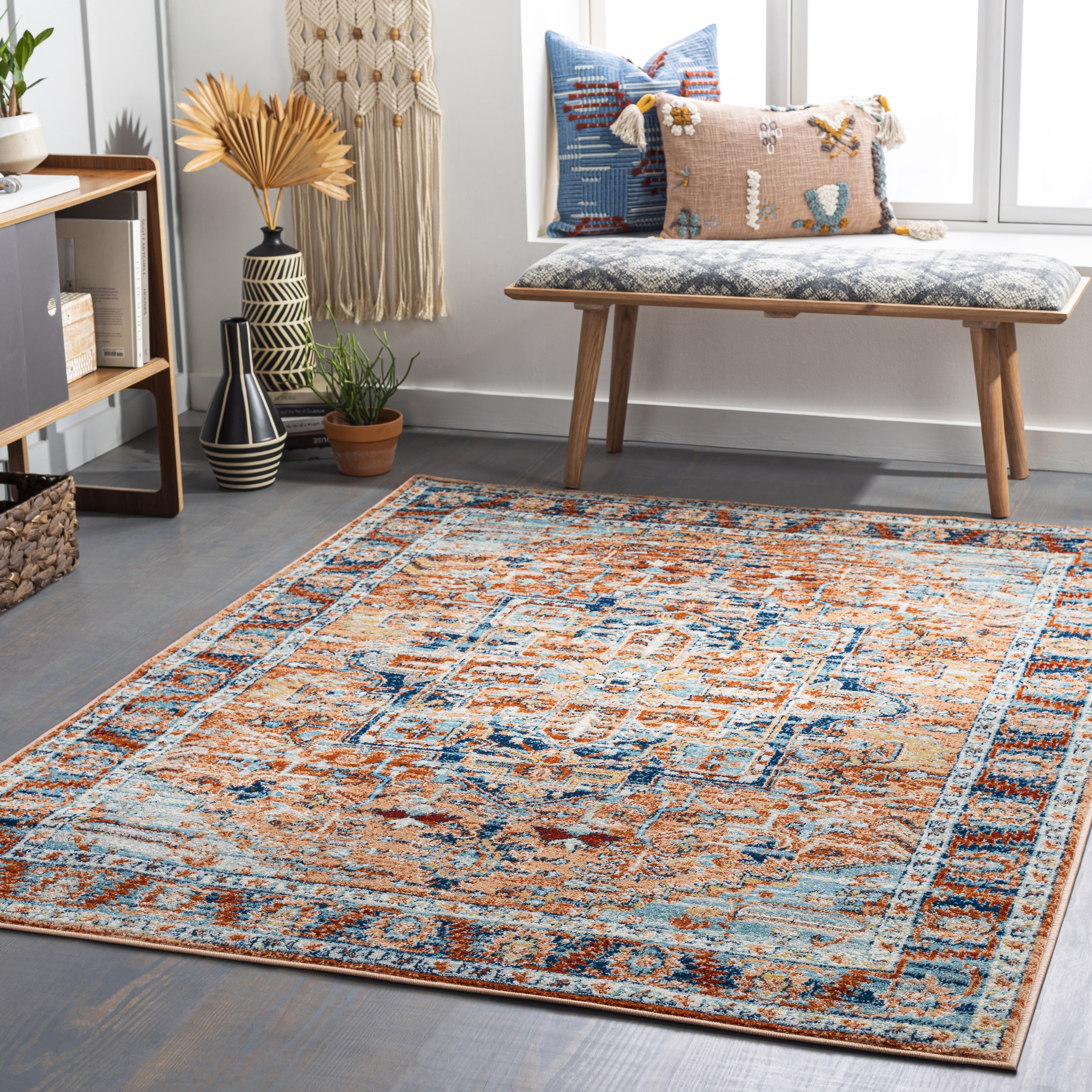 Tevazu  Indoor 6'7" x 9' Machine Woven Rug - Image 0