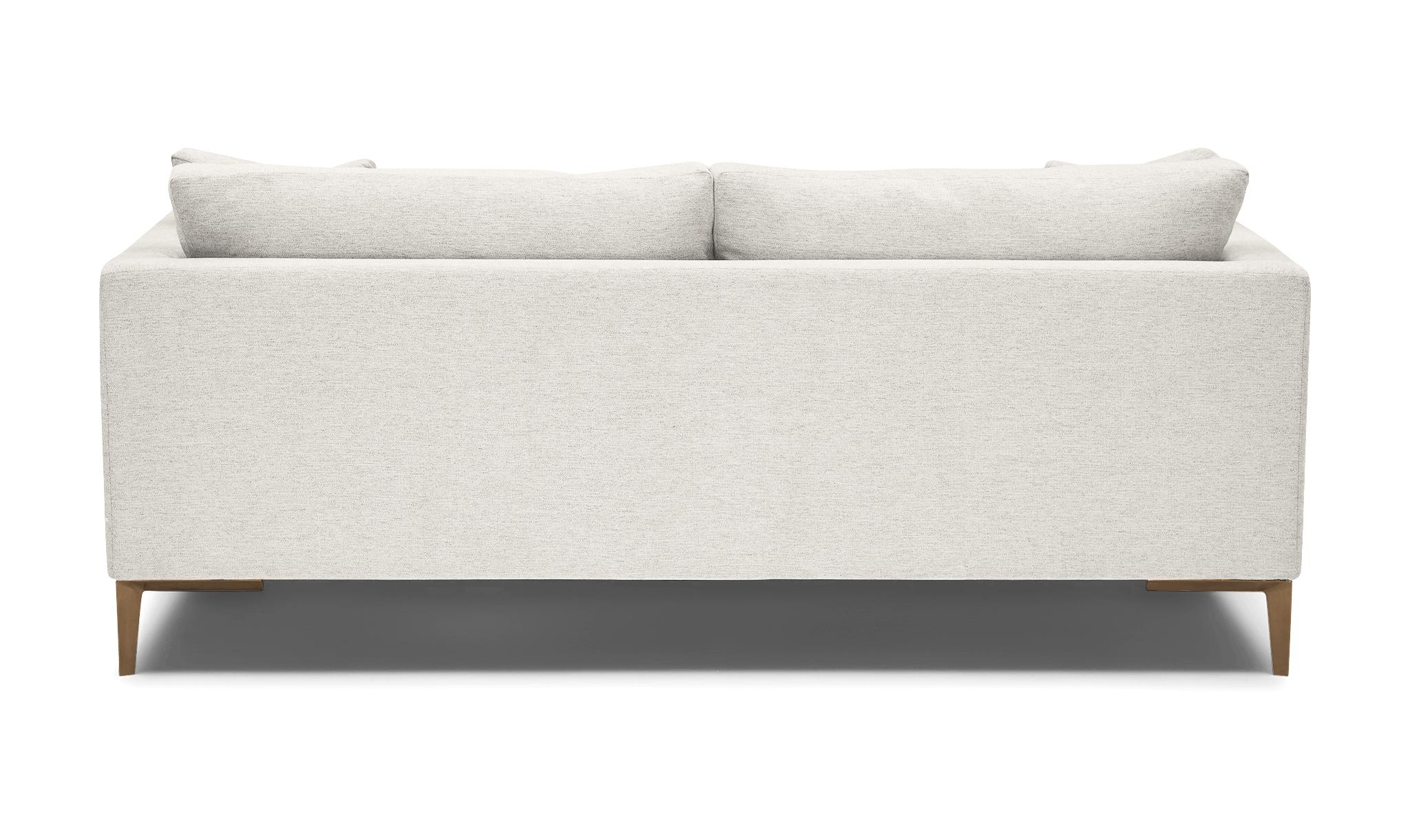 White Ainsley Mid Century Modern Sofa - Tussah Snow - Image 4