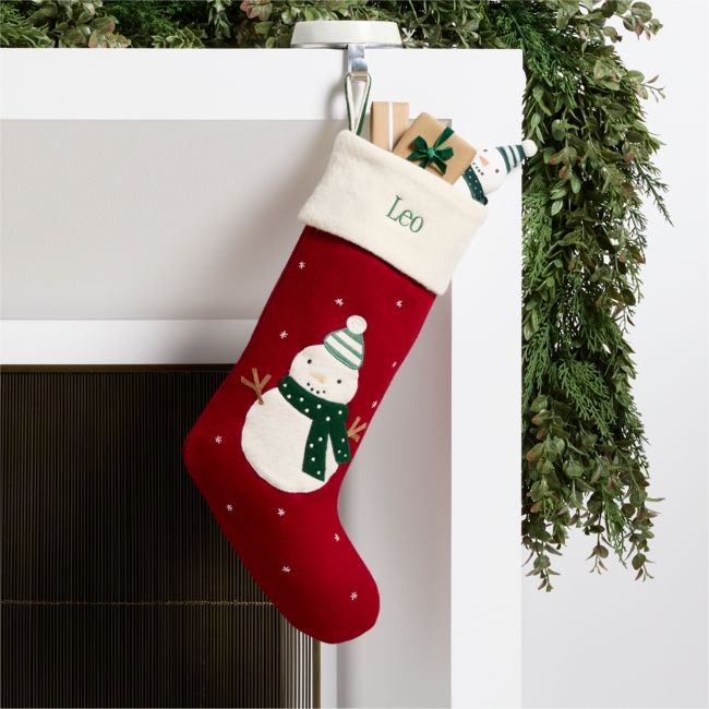 Baby Snowman Kids Christmas Stocking by Joan Anderson - Image 0