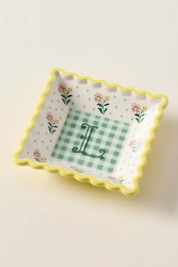 Georgia Monogram Stoneware Trinket Dish - Image 0