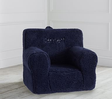 Cozy Sherpa Navy Anywhere Chair(R) - Image 0