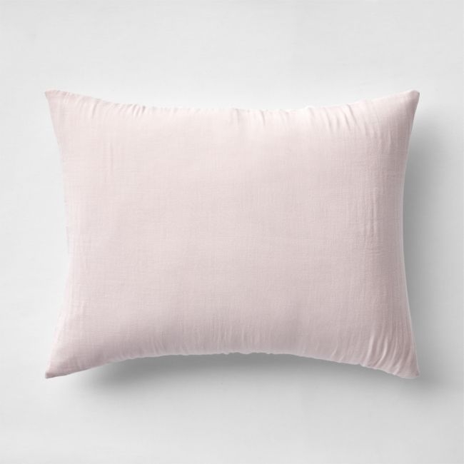 Supersoft Lilac Rose Organic Cotton Gauze Kids Pillow Sham - Image 0