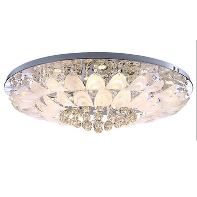 Modern Luxury LED Crystal Ball Ceiling Lamp Bedroom Pendant Light K9 23.6". - Image 0