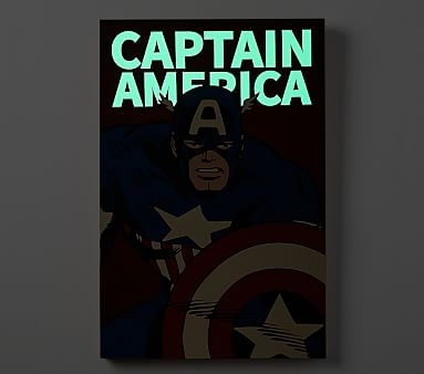 Marvel Super Heroes Glow In the Dark Art, Captain America - Image 1