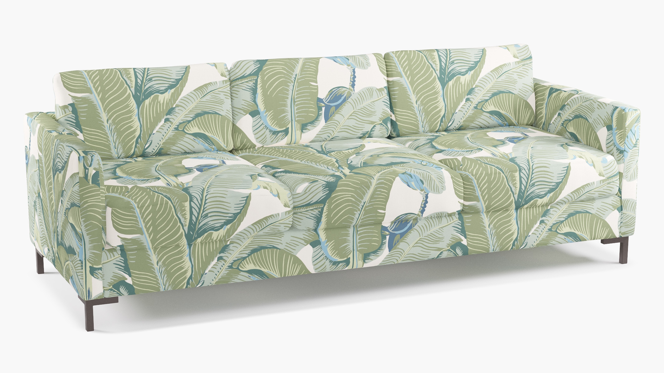 Modern Sofa, Pistachio Martinique®, Bronze L Leg - Image 1