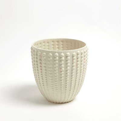 White 9" Ceramic Table Vase - Image 0