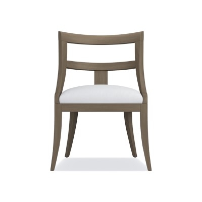 Piedmont Dining Side Chair, Performance Slub Weave, Sand, Sky Grey Leg - Image 4