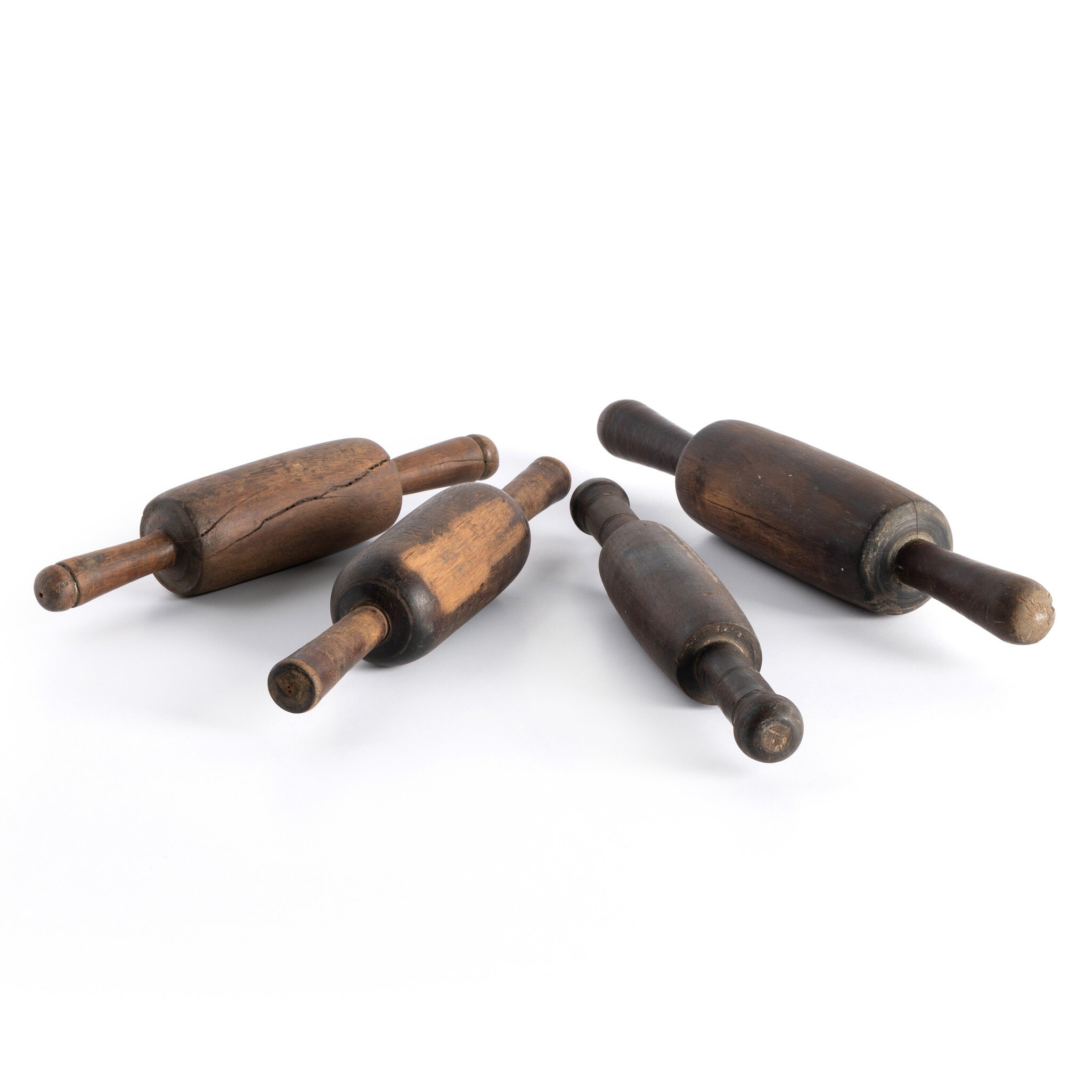 Found Chapati Rollers, Set Of 4 - Reclaimed Natural - Image 0