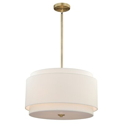 Amia 4 - Light Shaded Drum Chandelier - Image 0