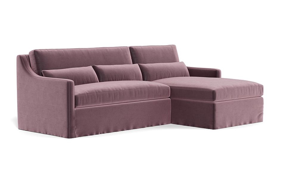 Ella Slipcovered 3-Seat Right Chaise Sectional - Image 1