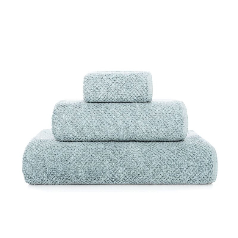 Graccioza Bee Waffle 100% Cotton Hand Towel Color: Sea Mist - Image 0