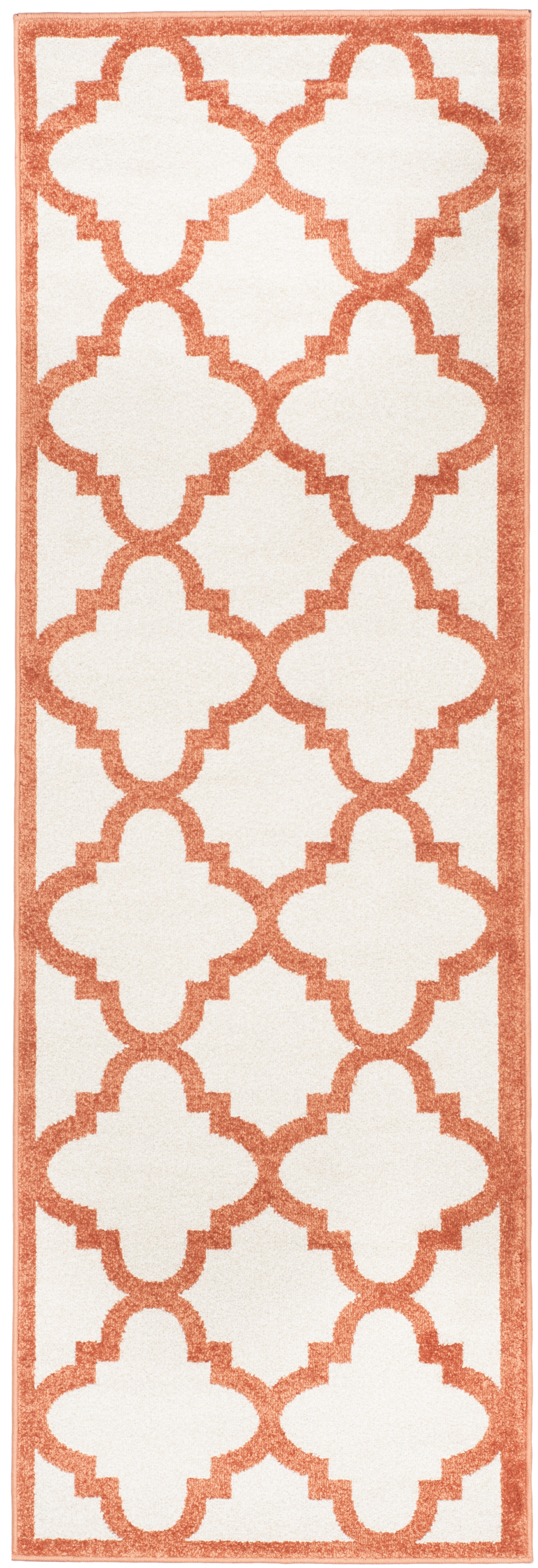 Arlo Home Indoor/Outdoor Woven Area Rug, AMT423F, Beige/Orange,  2' 3" X 7' - Image 0