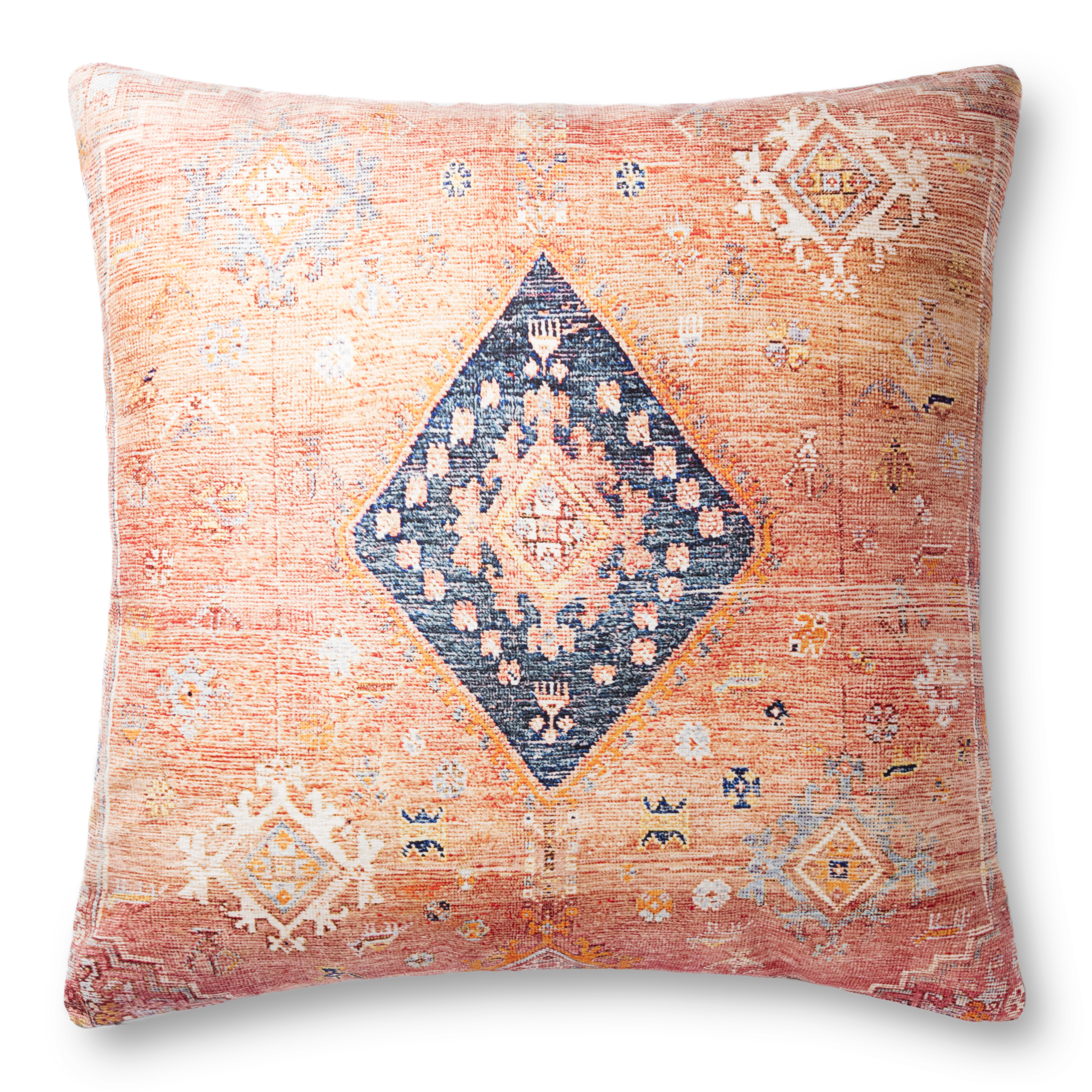Loloi Floor Pillows Coral / Multi 36"W x 36"D x 6"H - Image 0