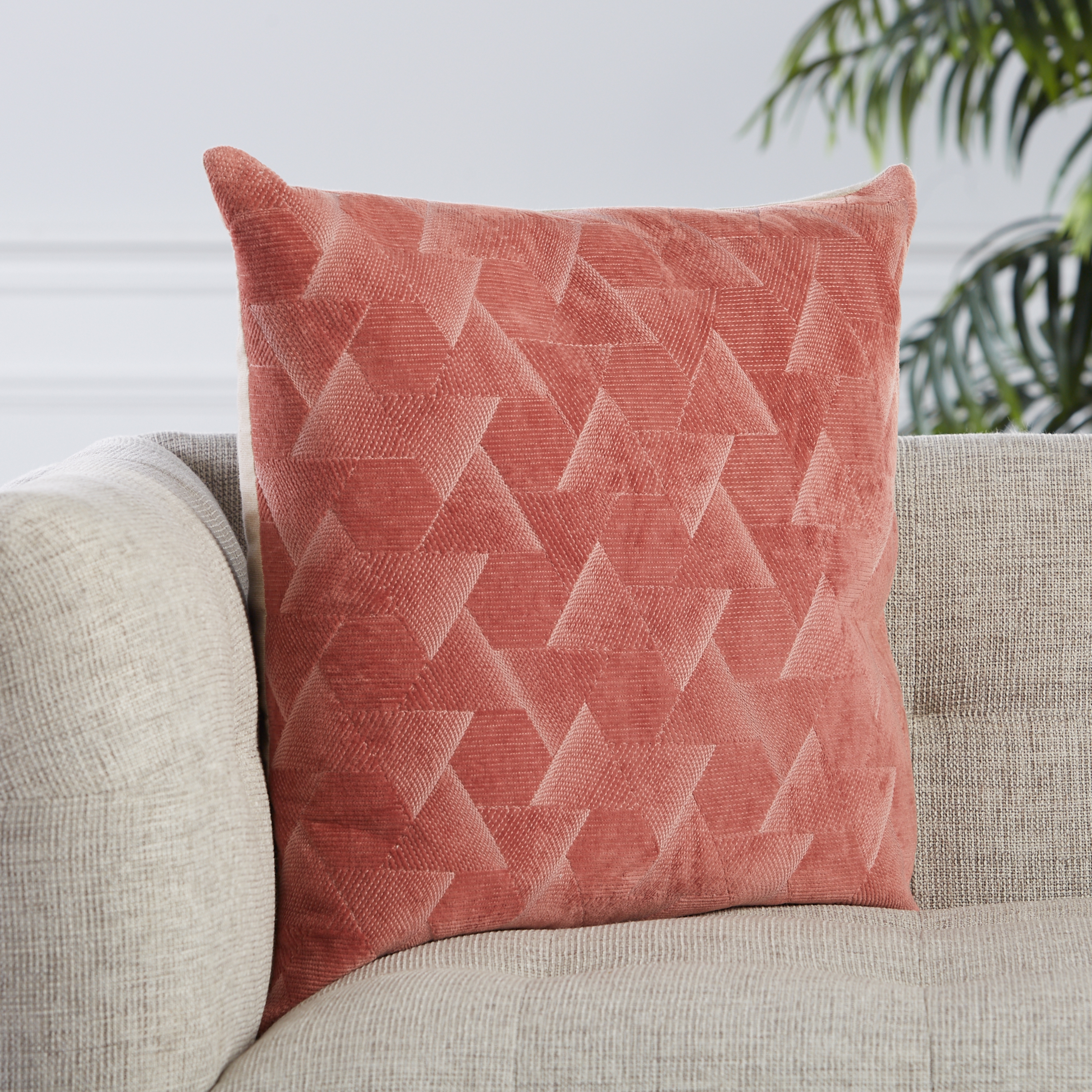 Design (US) Dark Pink 22"X22" Pillow - Image 3