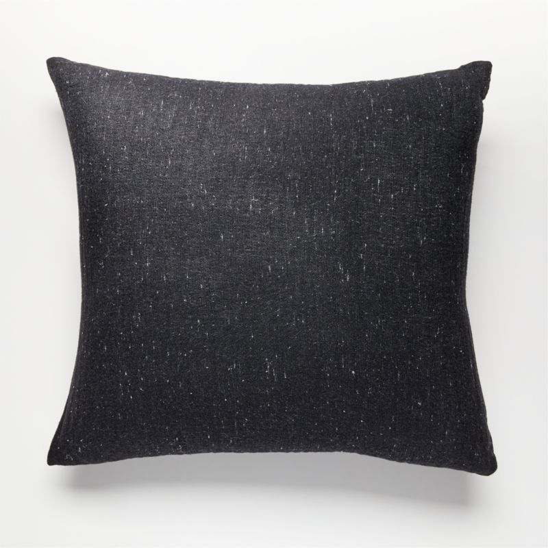 Nett Black Throw Pillow with Down-Alternative Insert 23" - Image 0