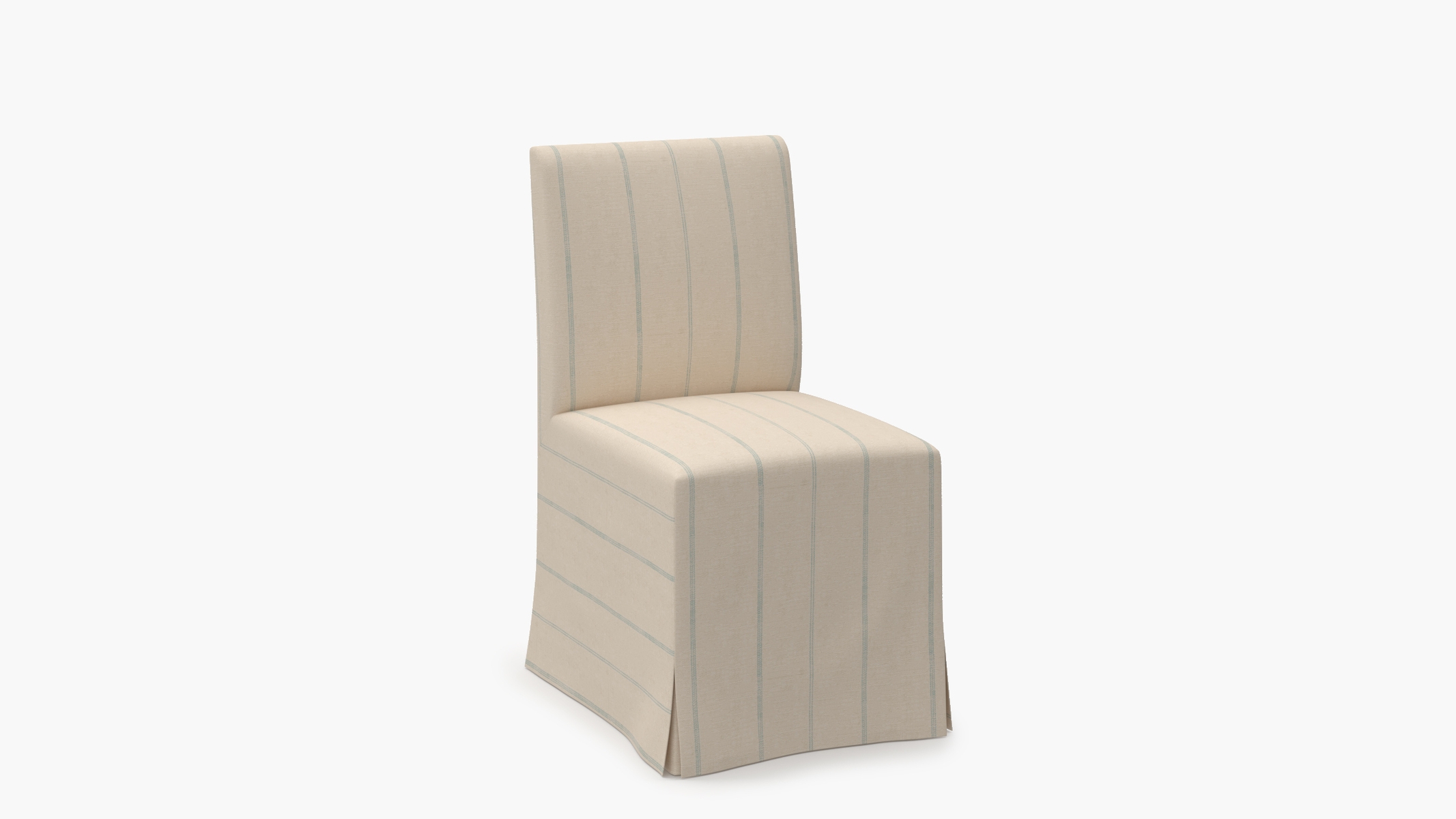 Slipcovered Signature Dining Chair, Sky Felix - Image 1