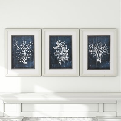 Wood Coral - 3 Piece Picture Frame Graphic Art Print Set on Paper - Image 0