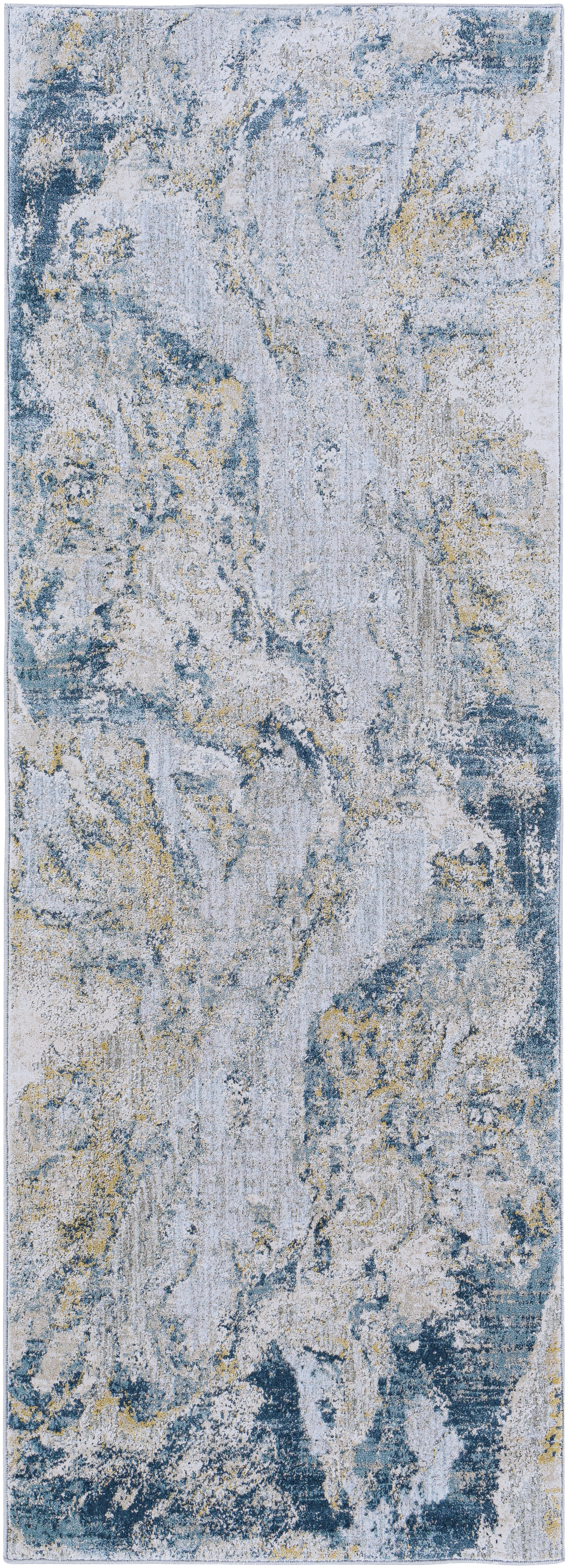 Brunswick Gray Indoor 2'7" x 7'3" Machine Woven Rug - Image 0