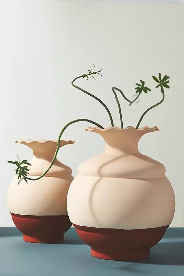 Petal Rim Colorblock Vase - Image 0