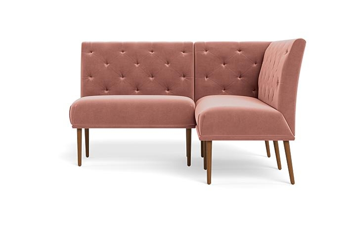 Dorian Upholstered Petite Right Banquette with Tufting Option - Image 0