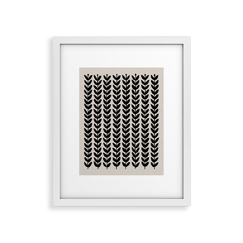 Herbs by Alisa Galitsyna - Framed Art Print Modern White 11" x 14" - Image 0