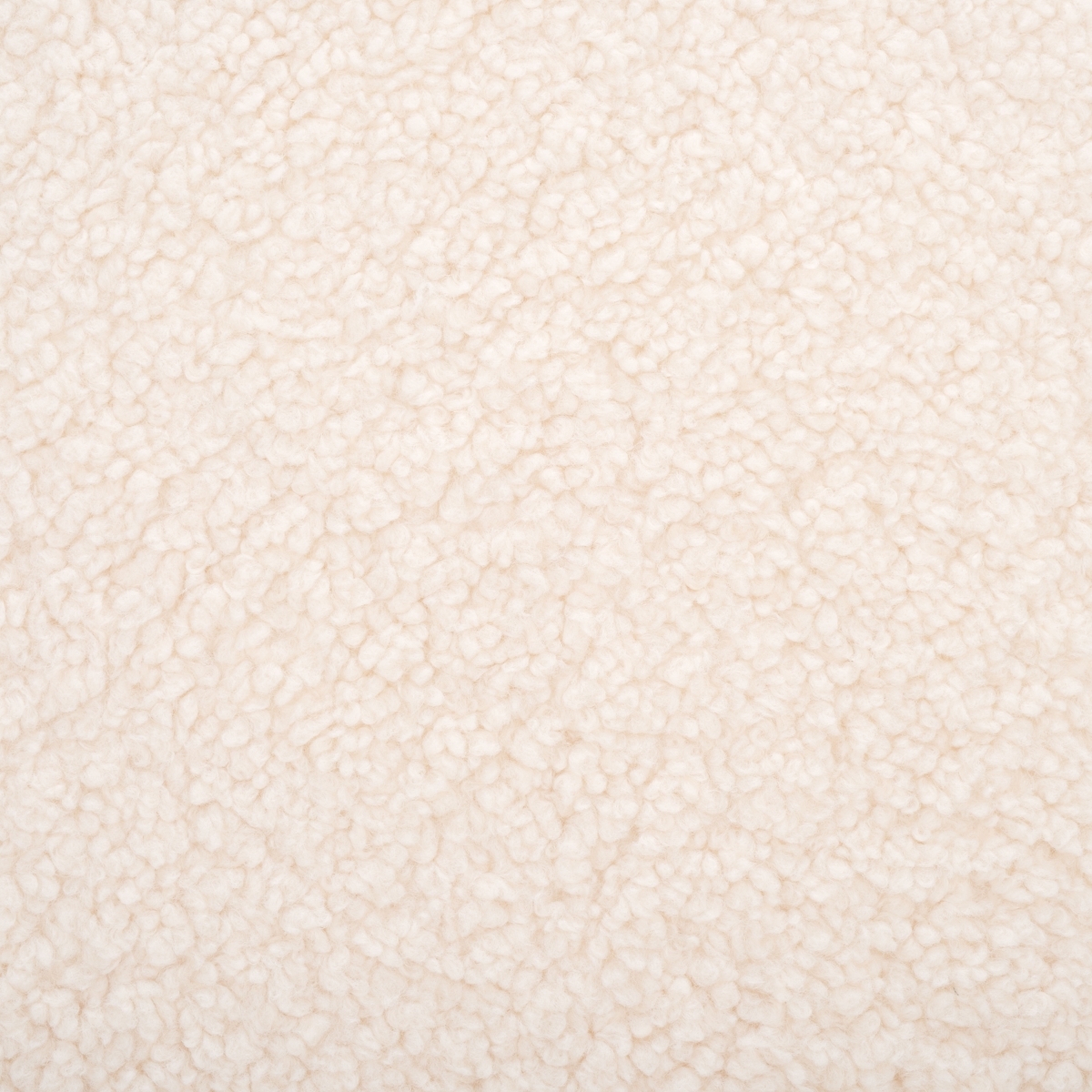 Riah Faux Shearling Round Ottoman - Off White / Black - Safavieh - Image 4