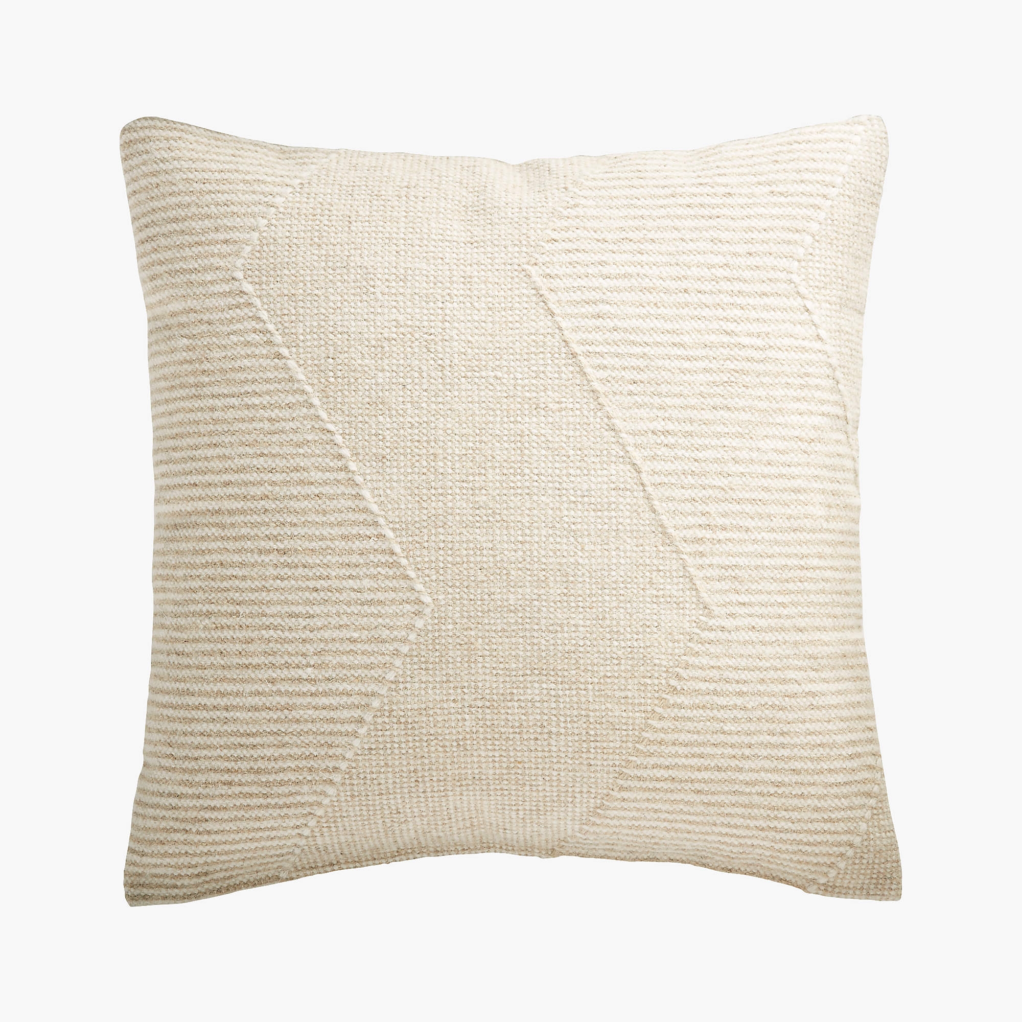 Bias Pillow with Down-Alternative Insert, Natural, 23" x 23" - Image 0