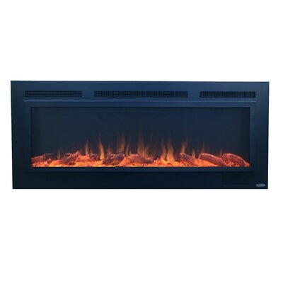 Mosteller Steel Recessed Wall Mounted Electric Fireplace - Image 0