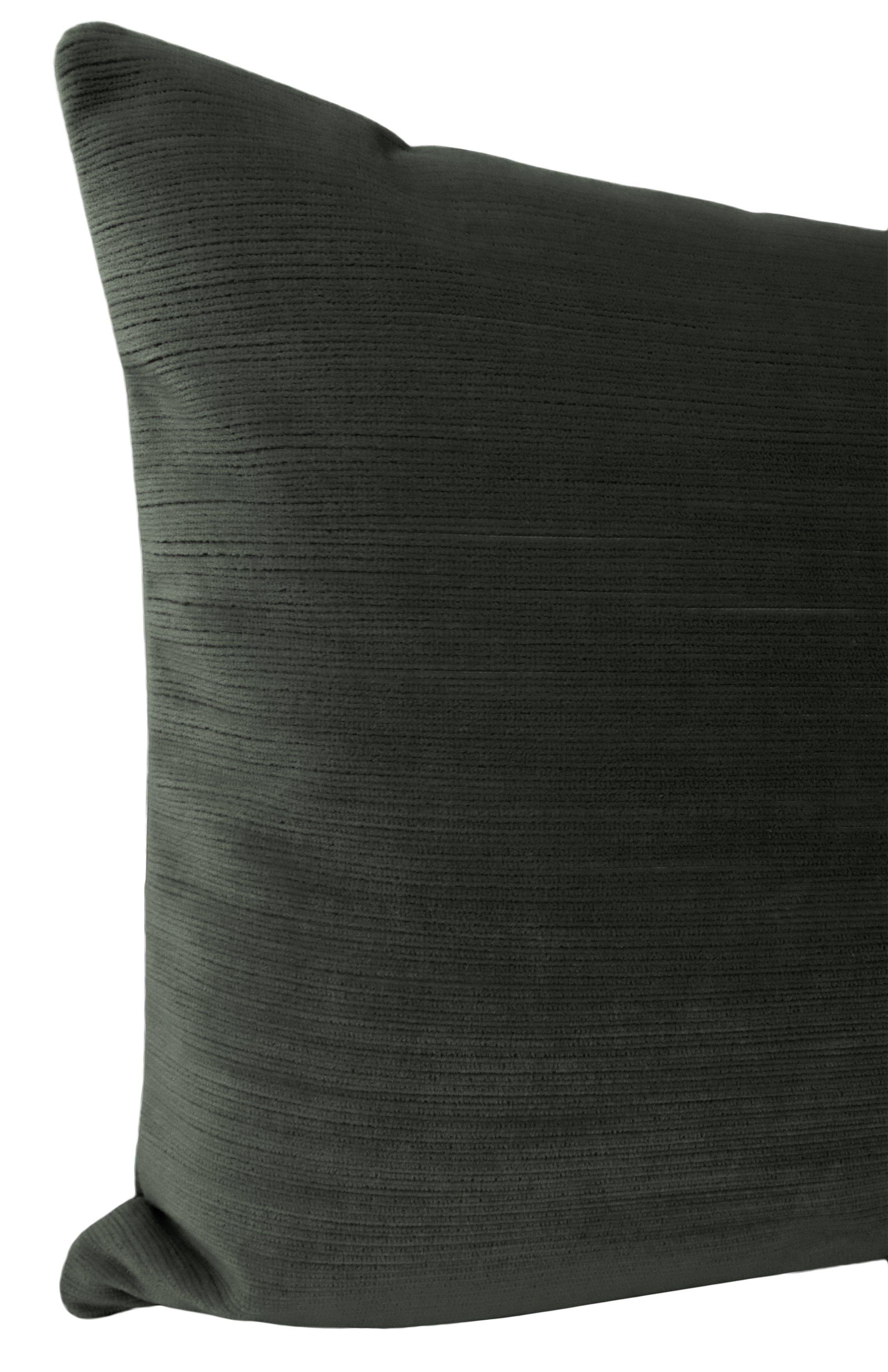THE XL LUMBAR :: STRIE VELVET // GRAPHITE - BY THE YARD - Image 3