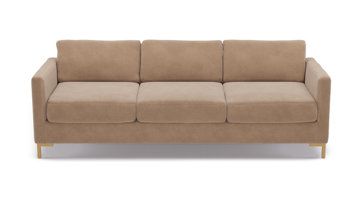 Modern Sofa | Sand Velvet - Image 0