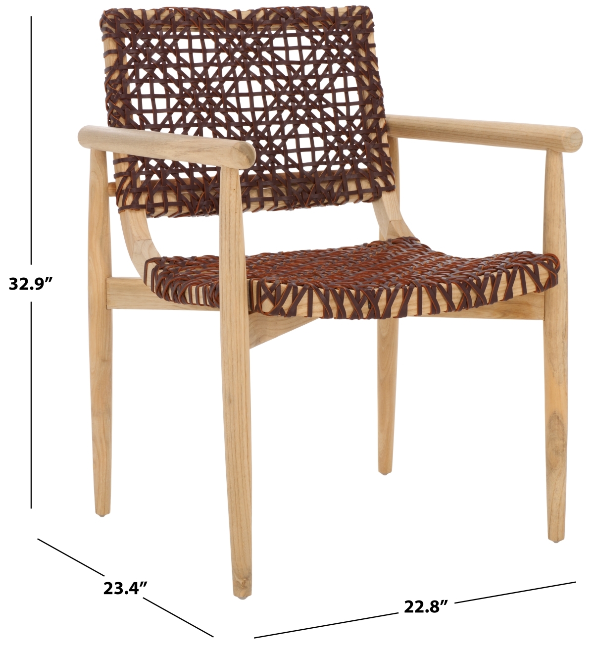Sianna Accent Chair - Cognac / Natural - Safavieh - Image 9