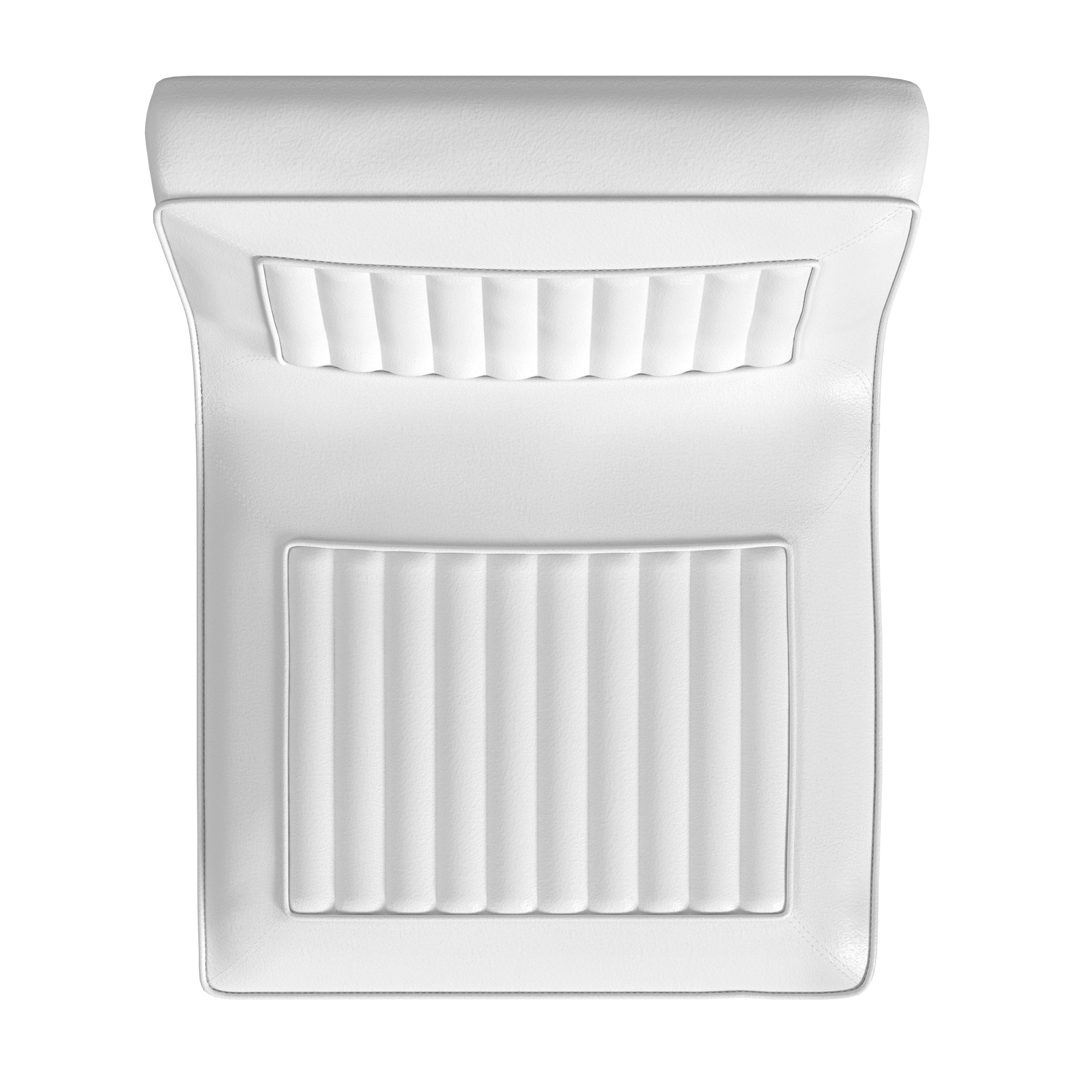 Maxwell White Leather Bar Stool - Image 3