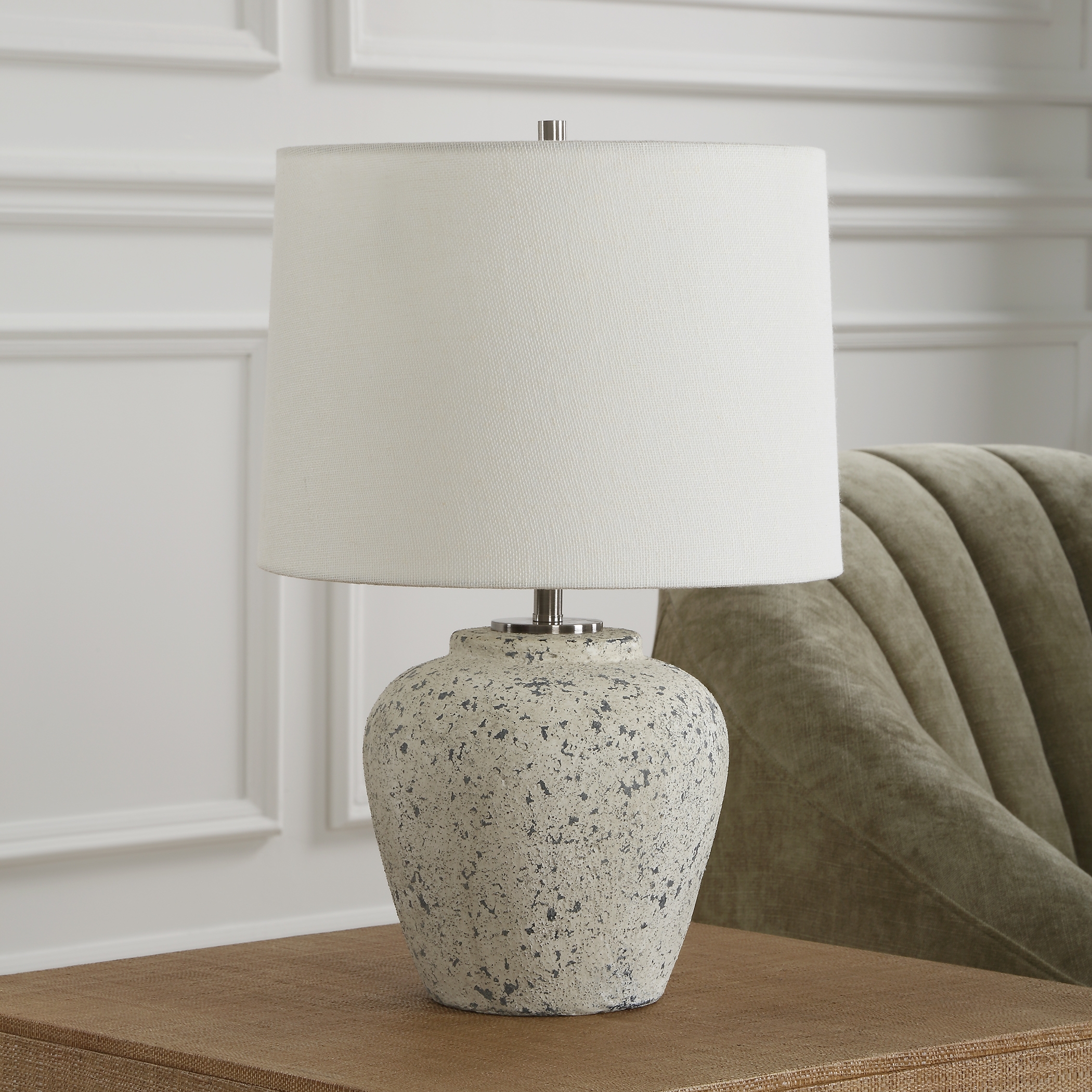 Rupture Aged Ivory Table Lamp - Image 3