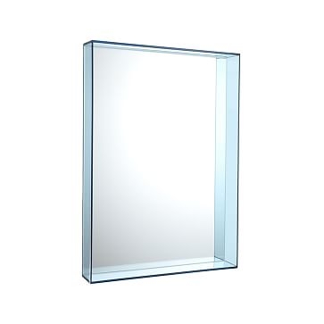 Kartell Only Me Rectangular Mirror, Transparent, Light Blue - Image 0