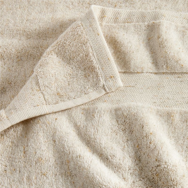 Organic Turkish Cotton Natural Beige Fleck Wash Cloth - Image 2