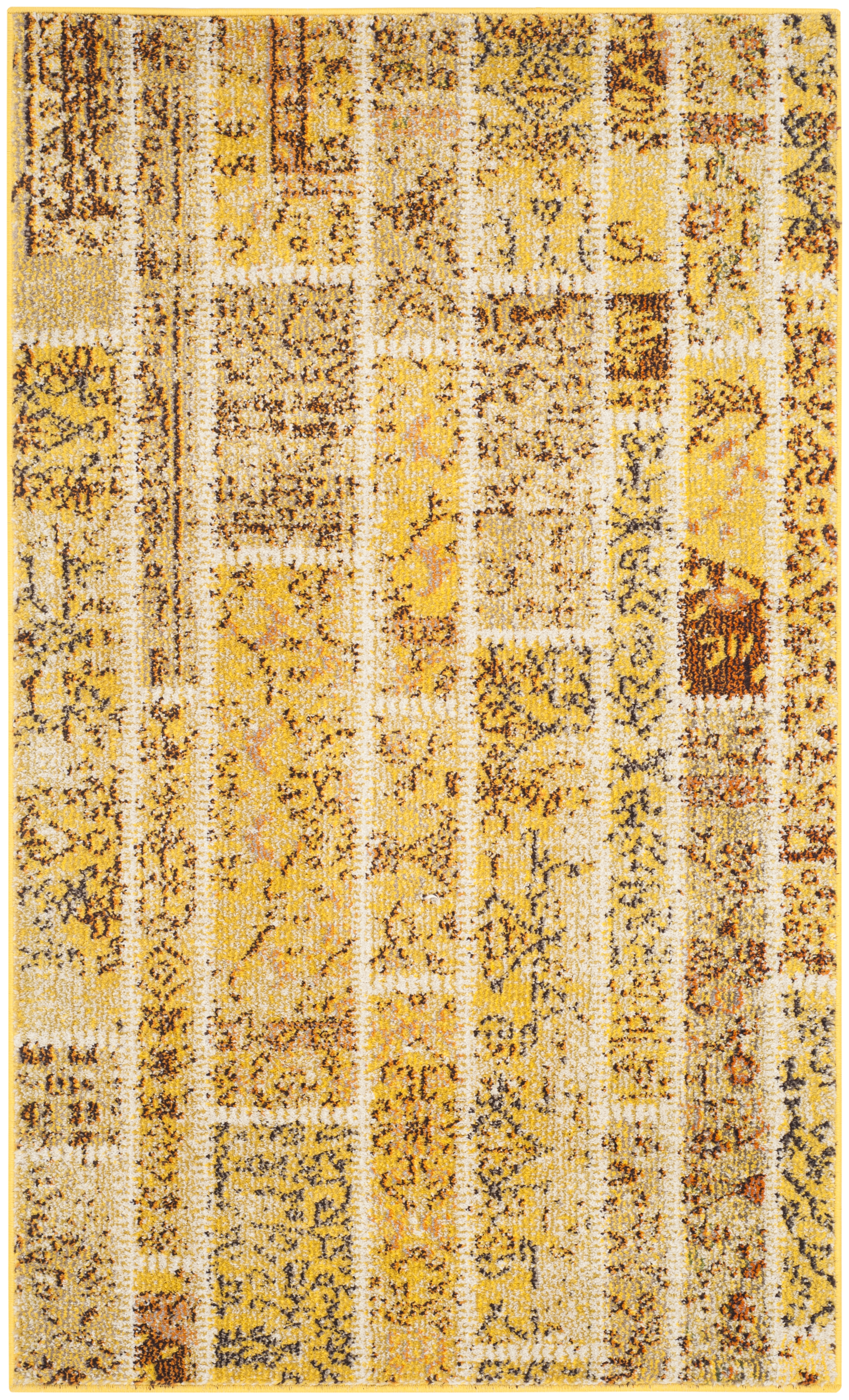 Arlo Home Woven Area Rug, MNC216K, Yellow/Multi,  3' X 5' - Image 0