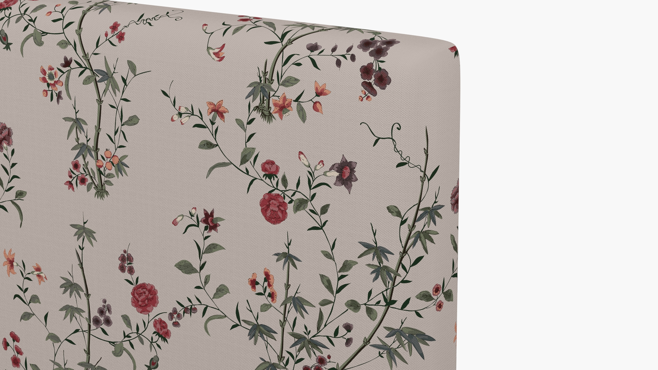 Square Back Headboard, Multi Bamboo Garden, Twin - Image 2