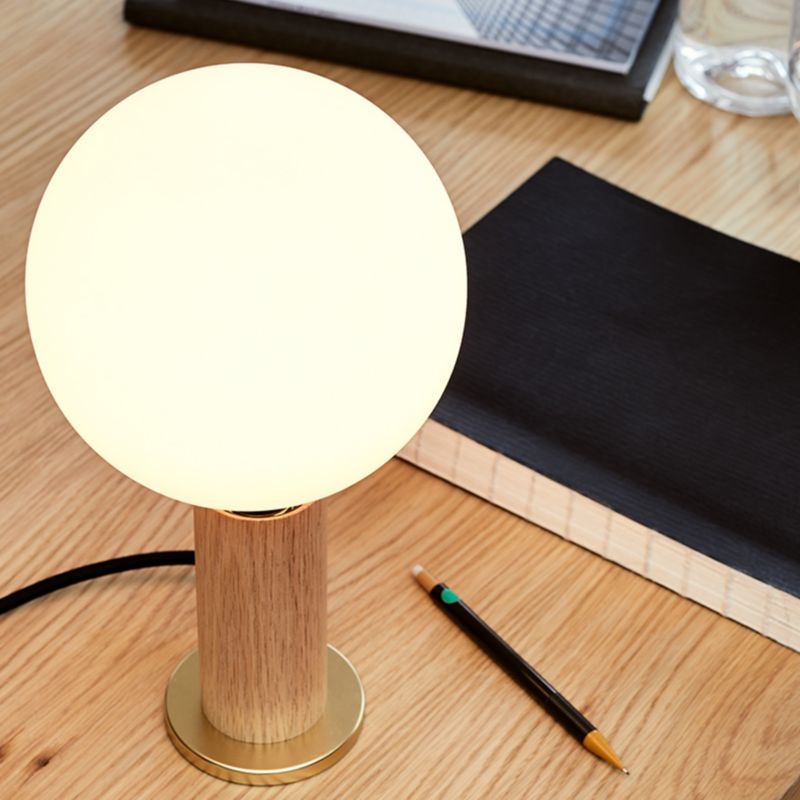 Tala Oak Table Lamp with Sphere IV Bulb - Image 4