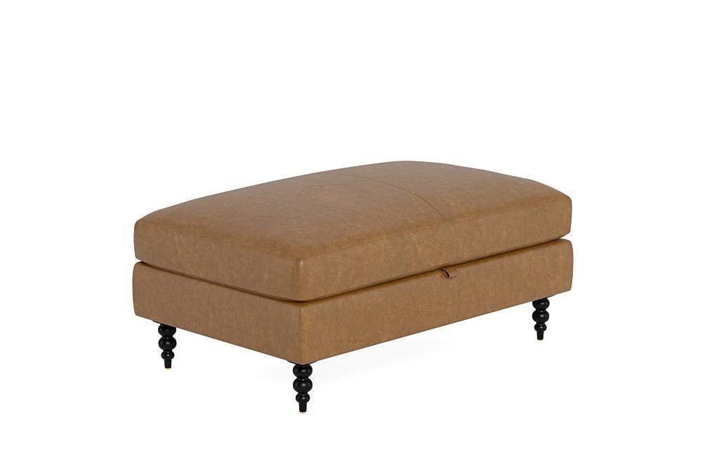Sloan Leather Storage Ottoman - Image 1
