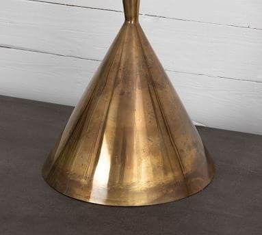 Henderson Metal Table Lamp, Burnt Brass &amp; White - Image 3