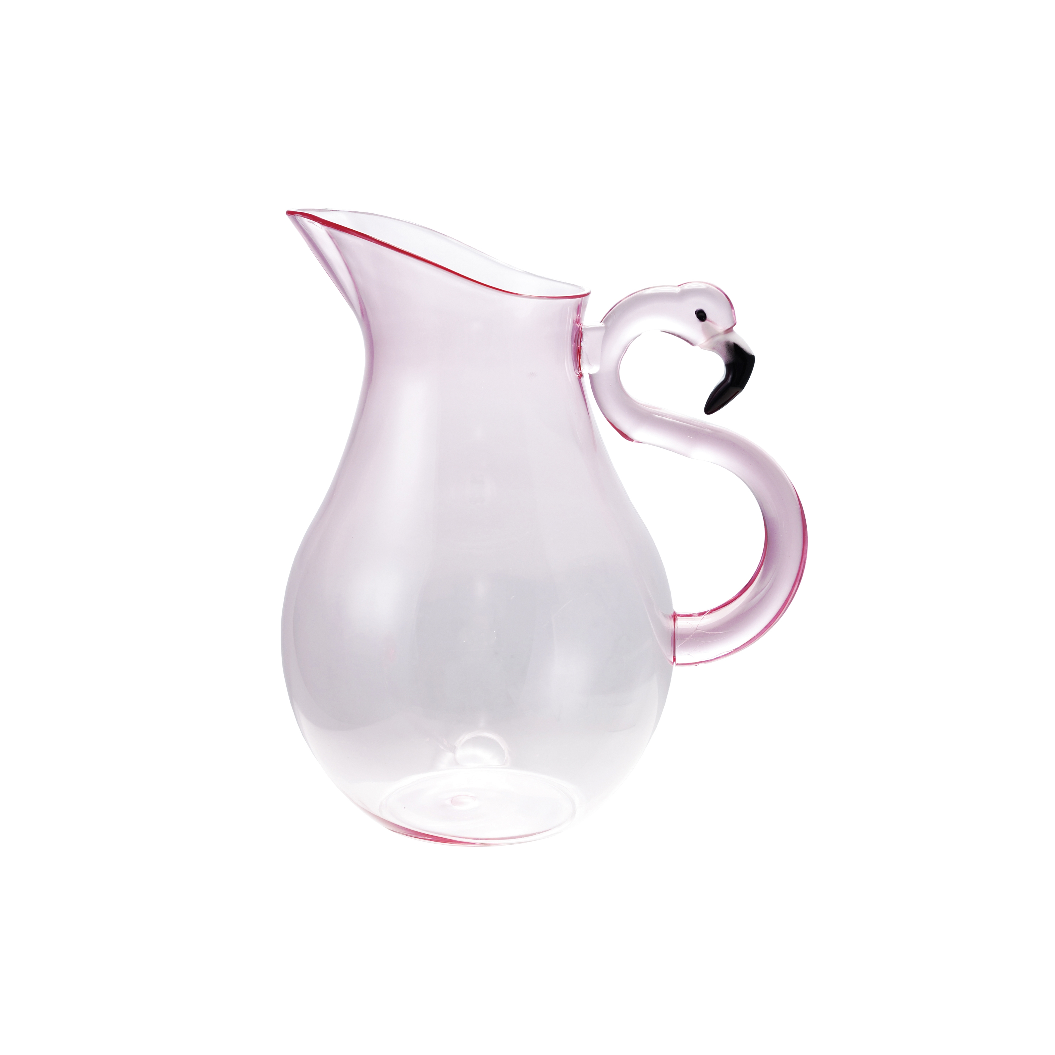 2.5-Quart Acrylic Pitcher with Flamingo Handle, Pink - Image 0