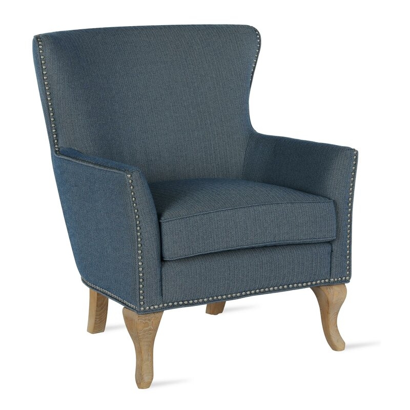 Angie 29.5'' Wide Armchair, Solid Blue Polyester Blend - Image 0
