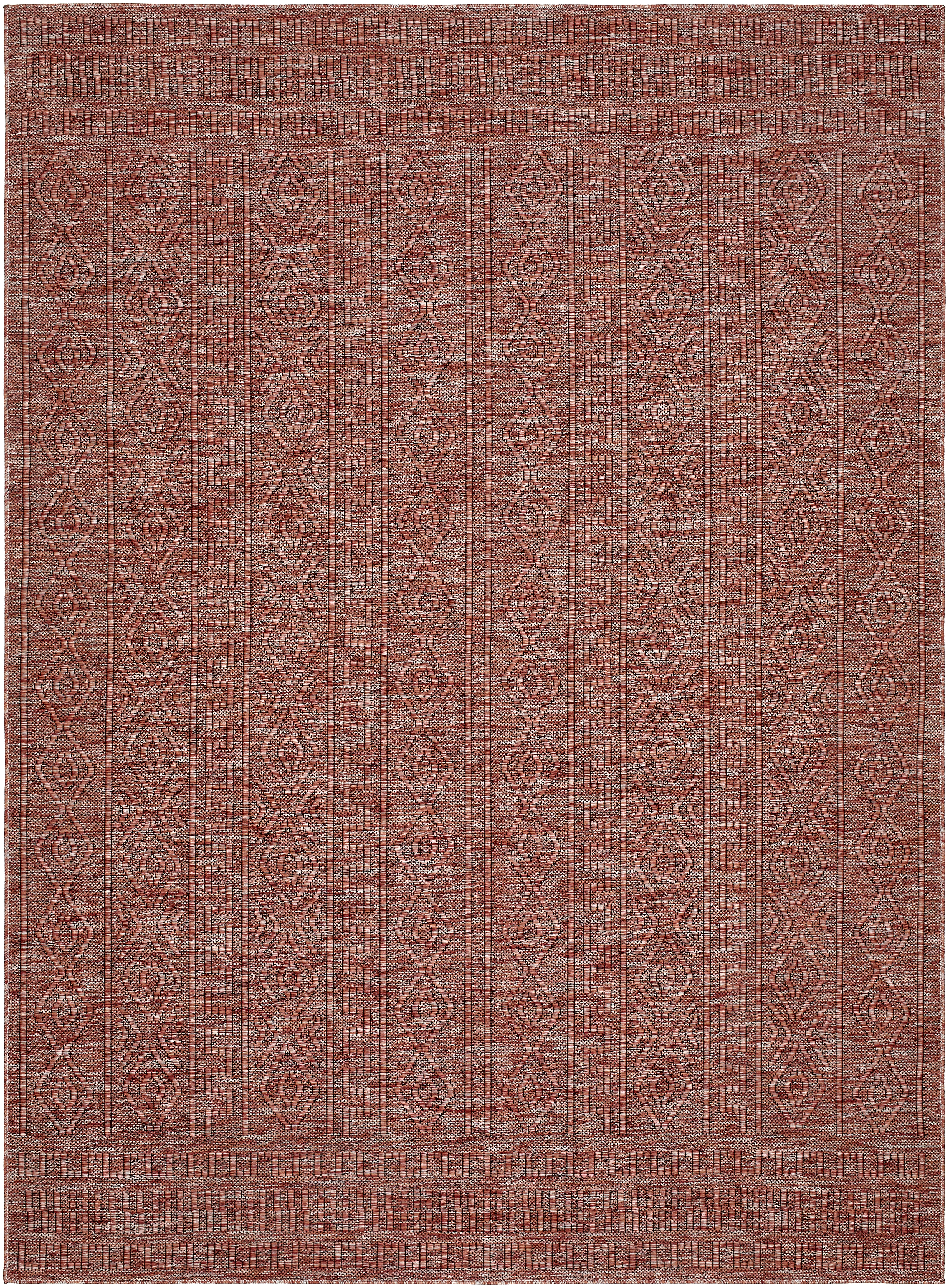 Terrace Brown Outdoor 9'2" x 12' Machine Woven Rug - Image 0