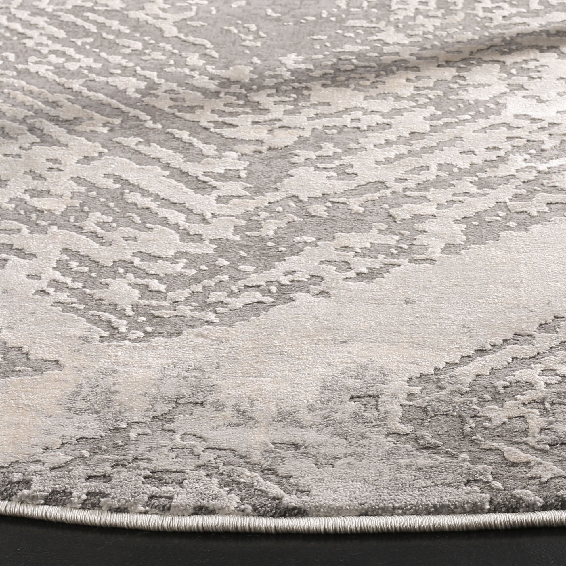 Arlo Home Woven Area Rug, MDW344E, Taupe,  6' 7" X 6' 7" Round - Image 2