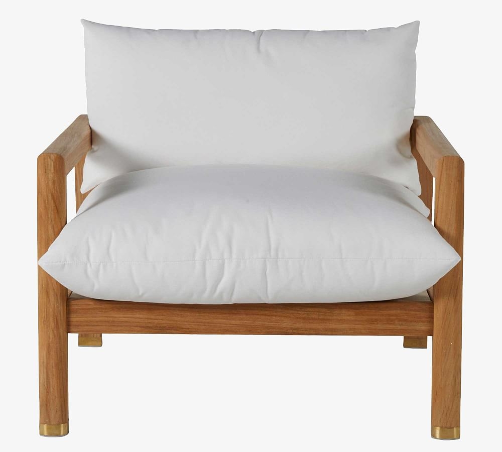 Firenze Lounge Chair Cushion, Sunbrella(R) - Outdoor Canvas; Natural - Image 0